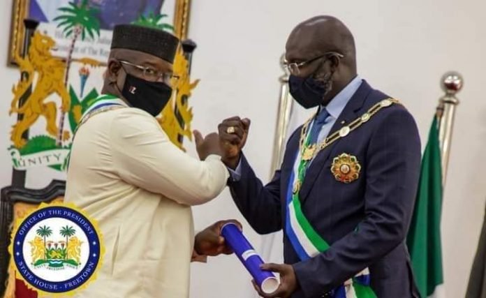 Pres. Weah Bags Prestigious Award in Freetown… Hailed for Service to Humanity