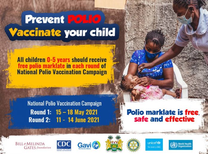 In May and June....Over 1.4 Million Children to Get FREE Polio Marklate