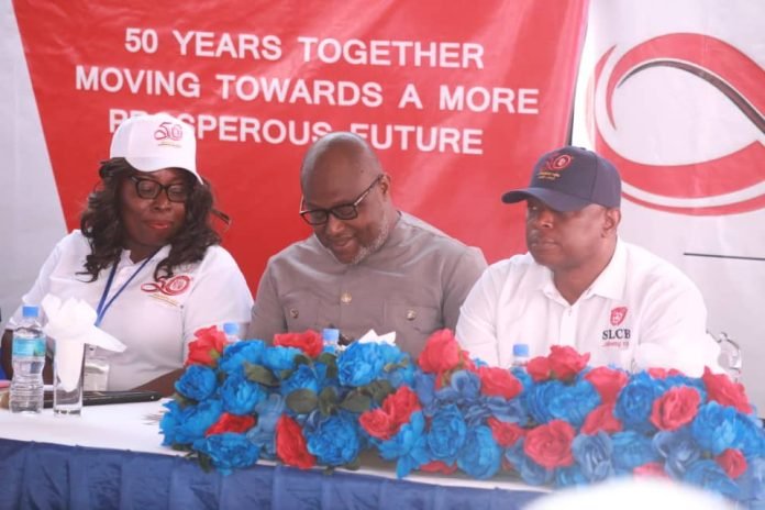 Deputy Finance Minister 2, Bockarie Kalokoh Launches SLCB 50th Jubilee Celebration