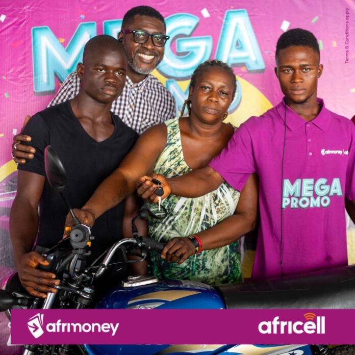 23-Year-Old Ibrahim Kargbo Wins Mega Promo TVS Motorbike