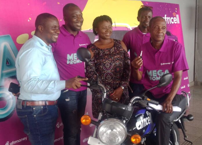 Africell Subscriber Wins TVS Motorbike